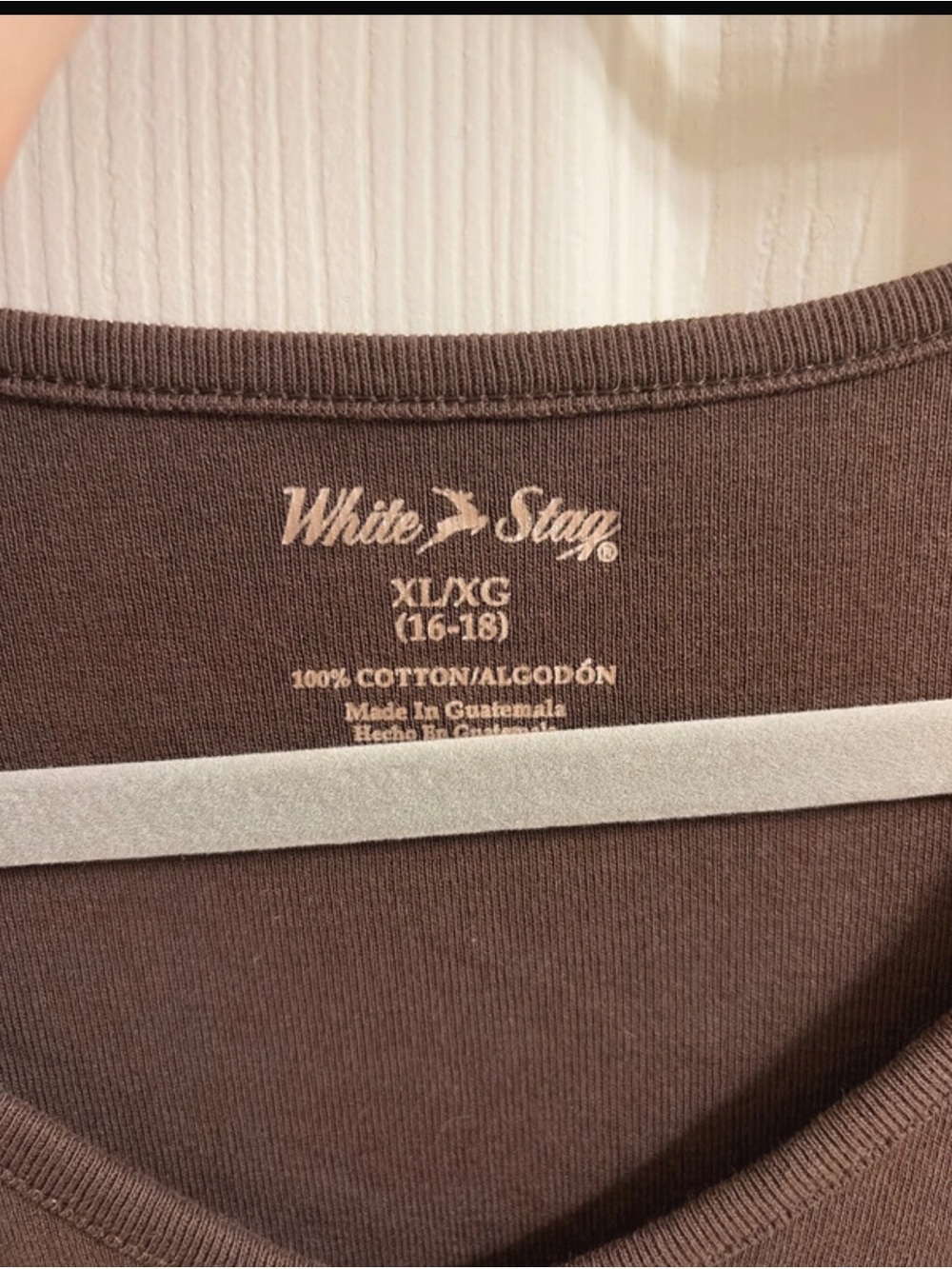 White Stag Short Sleeve Tee in Chocolate Brown Sz XL - Picture 3 of 3